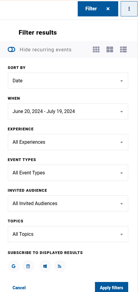 new-events-filter